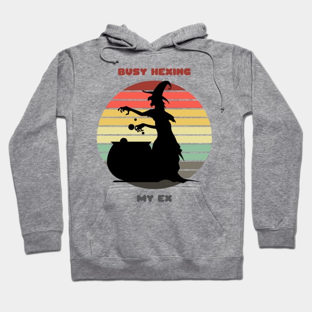 Sunset Witch / Busy Hexing My Ex Hoodie by nathalieaynie